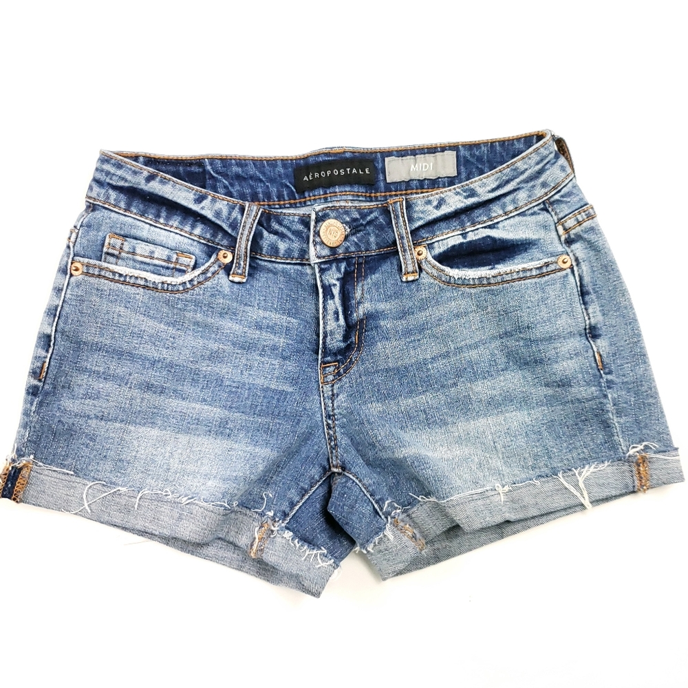 Aeropostale Midi Jean Shorts Size 00